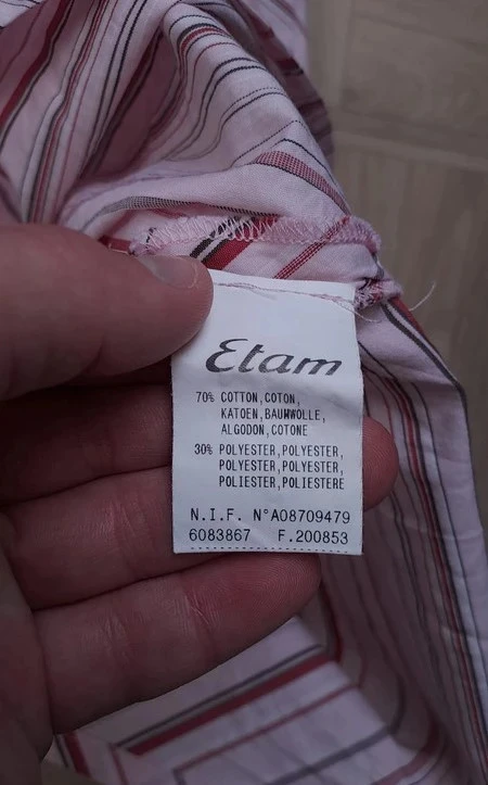 Robe Longue Sans Manches / Etam / Rayée Rose / Taille 40 / Femme / Vintage – photo 4